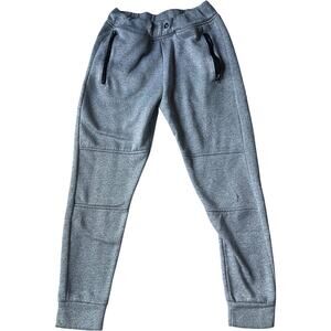 Fleece Jogger Sweatpants Gray Zip Pockets Cuffed Men’s Small